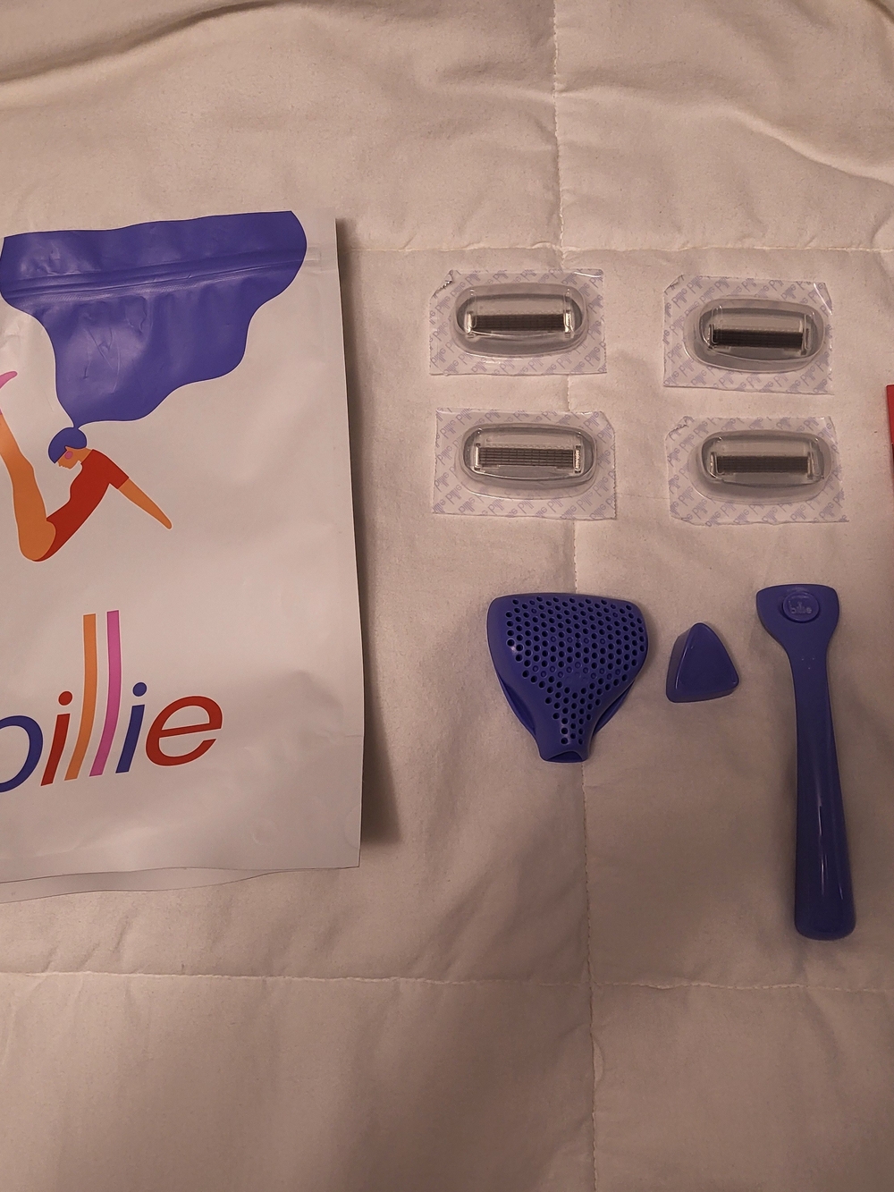 Billie Women's Purple Razor Handle & Blade Refill Kit